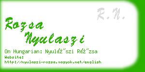 rozsa nyulaszi business card